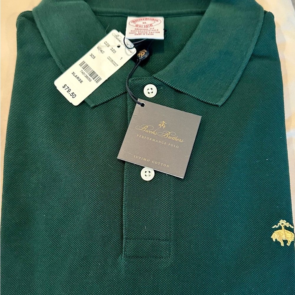 Brooks Brothers Green Polo Shirt